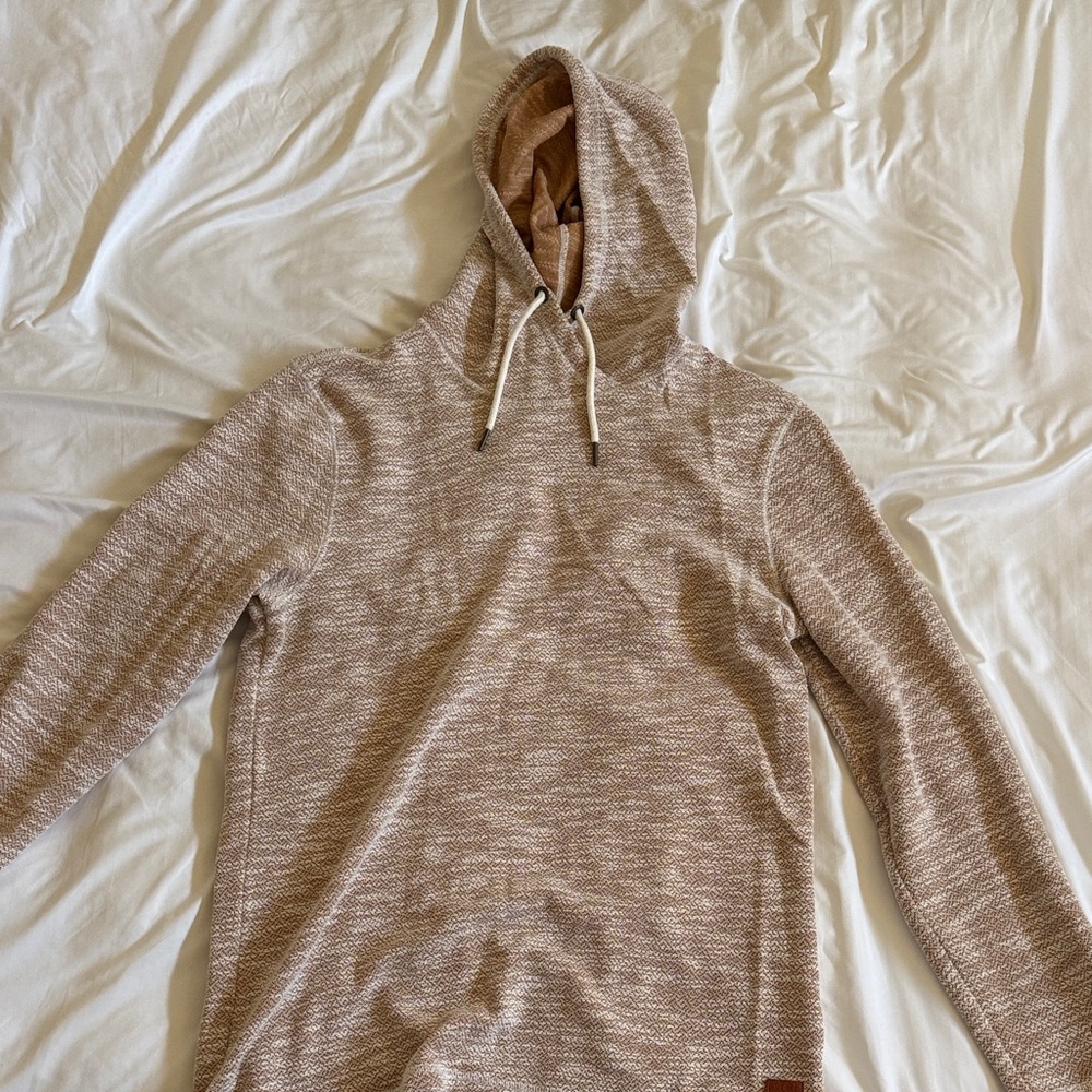 Men's Beige Hooded Sweater